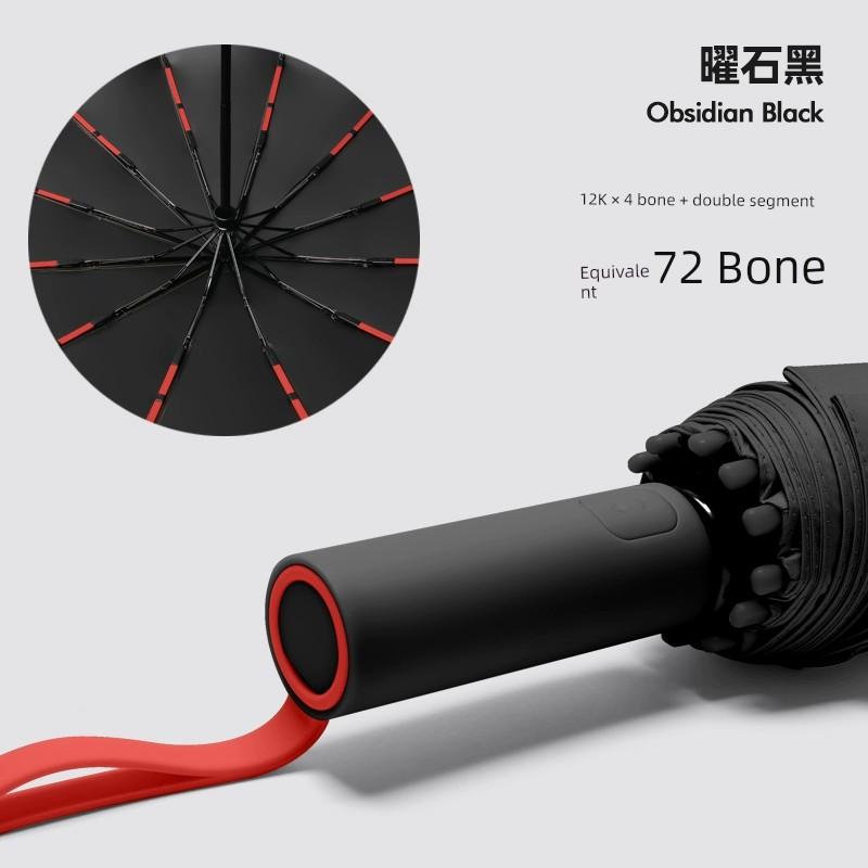 32-Bone Typhoon-Proof Automatic Umbrella Men's Large Strong Wind-Resistant Rainstorm Dedicated Umbrella Rain-Proof Dual-Use Female Folding Umbrella