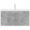 Bathroom Vanity Unit with Built in Basin and Faucet Concrete Grey