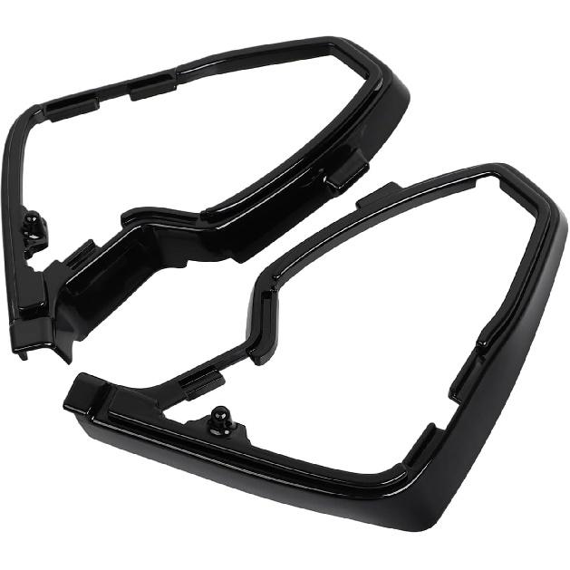 Gloss/Vivid Black Mirror Mount Cover Base Trims Fit for Honda Goldwing 1500 GL1500SE GL1500 GL1500I Interstate 1988-2000