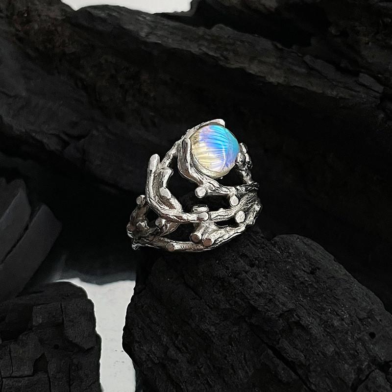 Irregular Colorful Eyecatching Zircon Ring For Women In Unique Copper Design