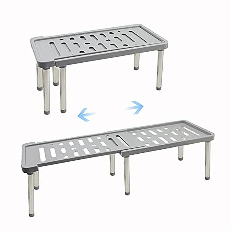 

Étagère rétractable, 1 pièce, support de rangement multifonction, organisateur d articles ménagers, bouteille d assaisonnement серый