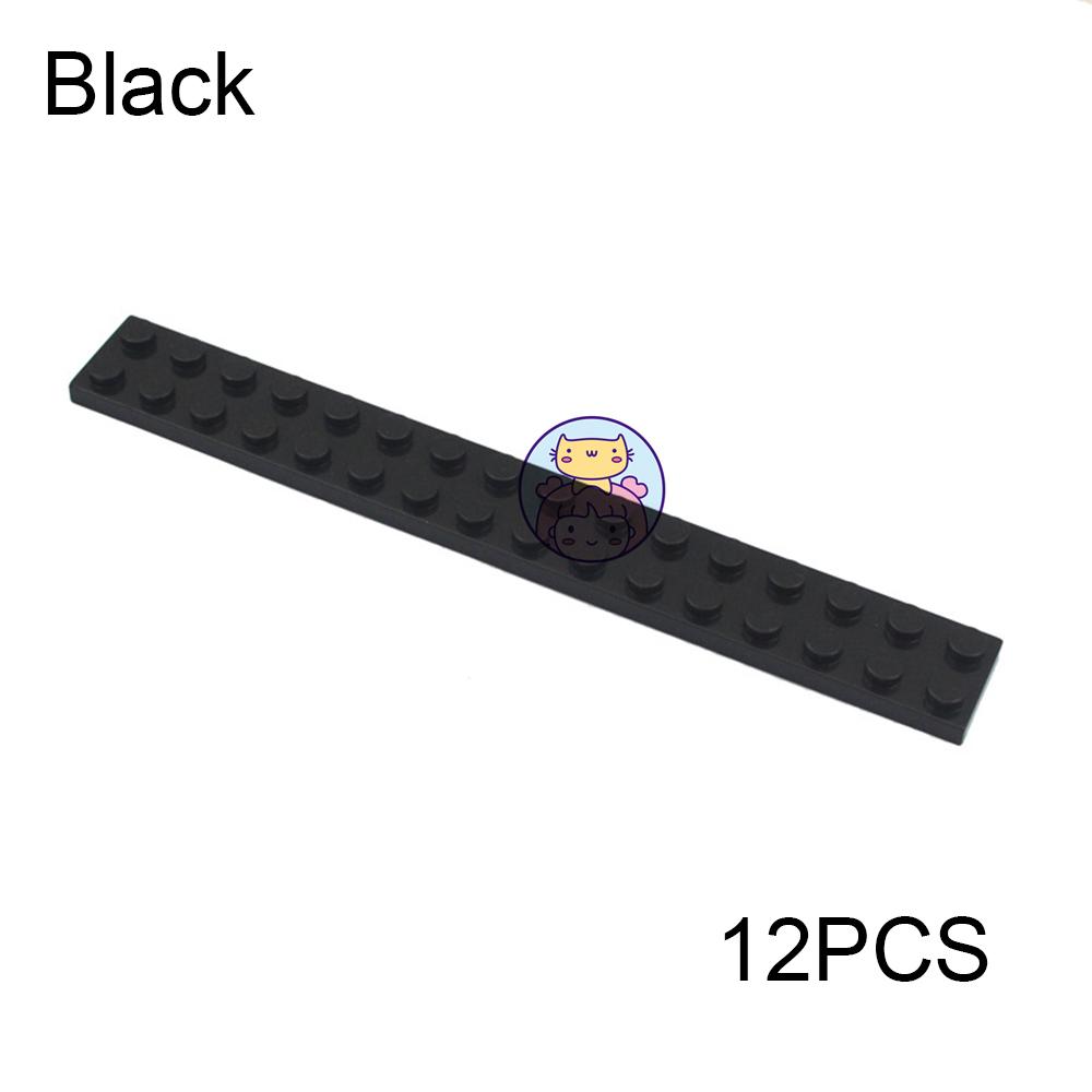 12PCS 2x16 Dots Thick Figures Bricks Assemblage Contruction Building Blocks Compatible With Educational Toys For Children