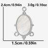4Pcs No Fade Metal Stainless Steel Charm Real Natural Abalonewhite Shell Angel Sun Connector Charms For Jewelry Making Supplies