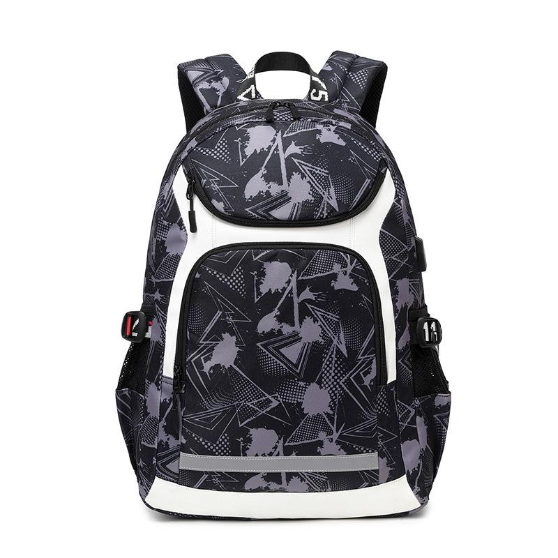 Camouflage personalized backpack student schoolbag cross-border large-capacity leisure travel bag