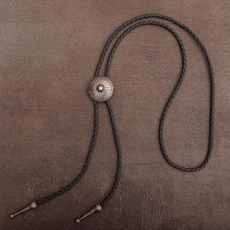 6Pcs Men's Fashion Rodeos Bolo Tie with Adjustable Leather Strap and Western Cow Skull Metal Pendant Necktie Necklace