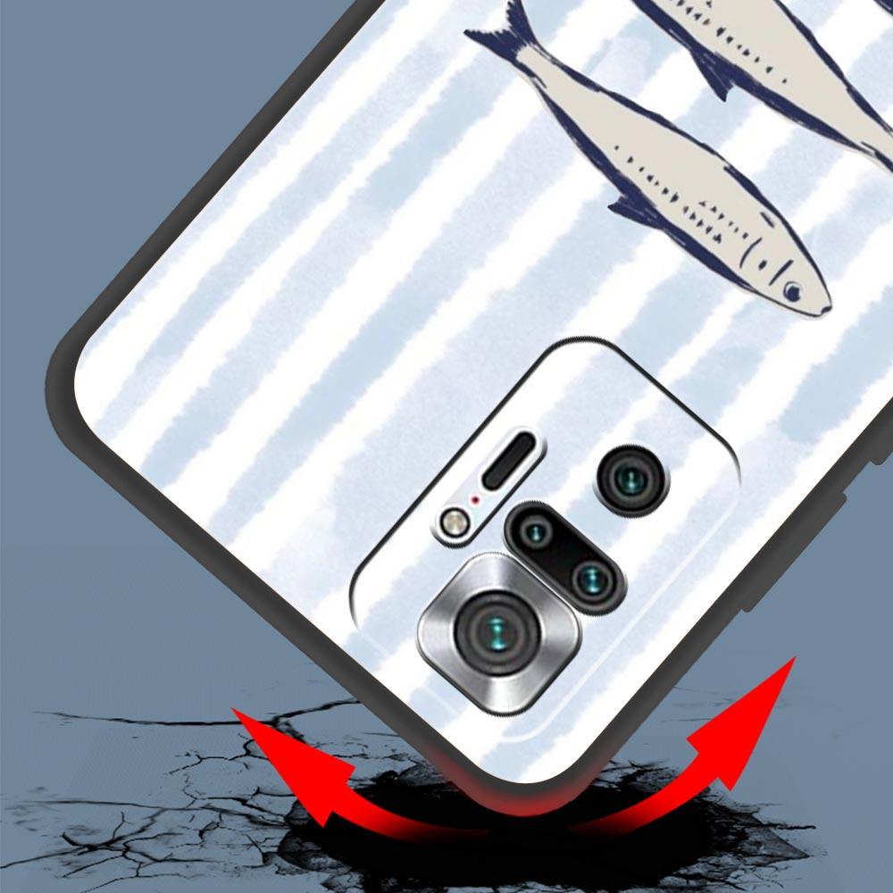 Phone Case For Xiaomi Redmi Note 14 13 12 Pro Plus 5G 9S 9 10 11 4G 14C 13C 12C 10C 9C 9A Soft Cover Sardines Aquatic Product