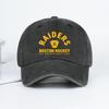 MLFO Raiders Printed Washed Baseball Cap Lightweight, Breathable, Adjustable Sporty, Trendy, Fashionable Unisex Hockey Fan Gift