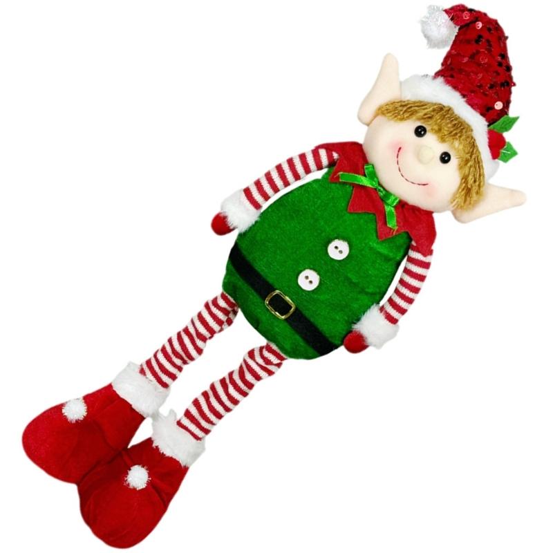  Expandable Plush Figure Doll Christmas Decoration Adjustable Height For Bedroom Classroom Holiday Party Decoration
