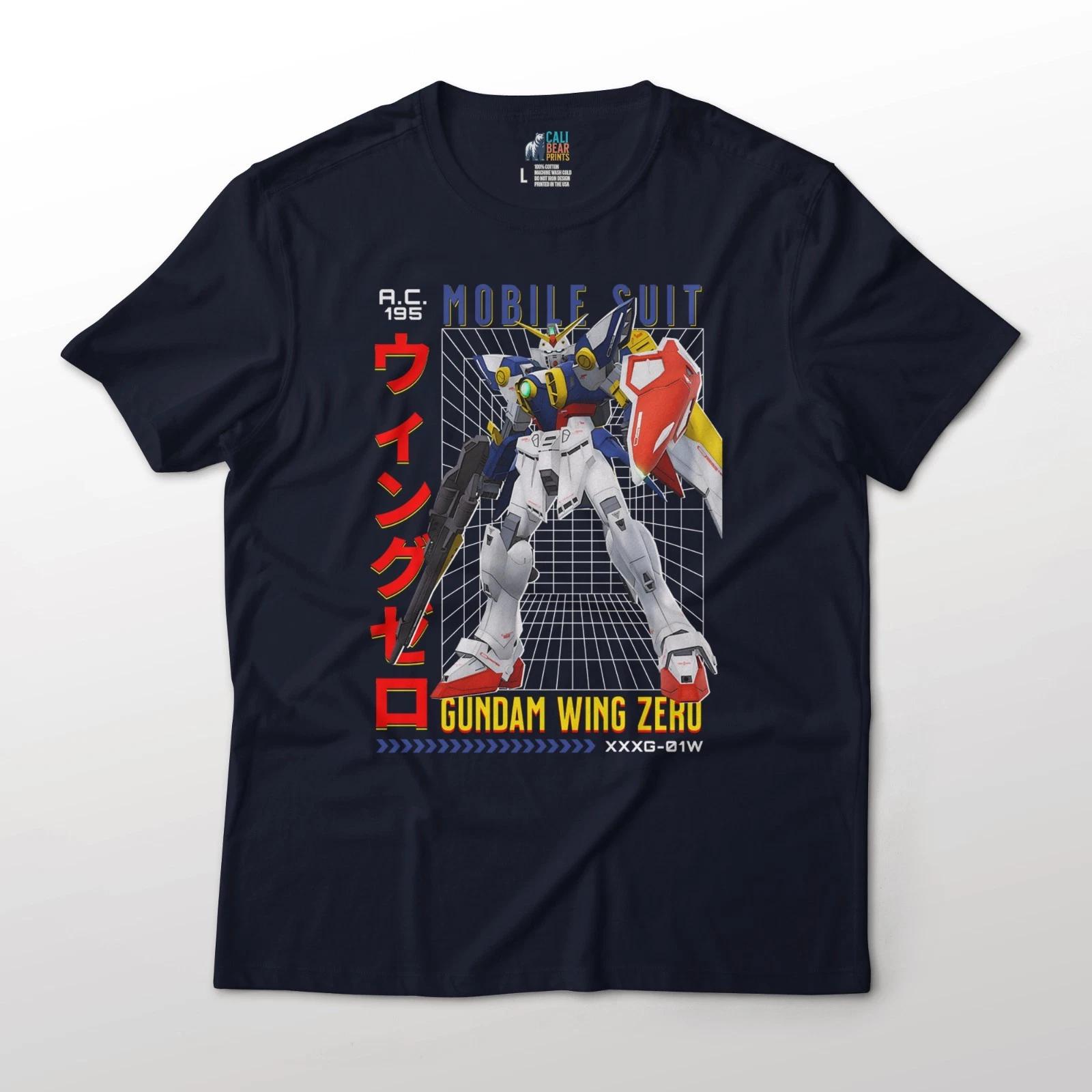 

Mobile Suit Gundam Wing Anime - Wing Gundam XXXG-01W Suit Graphic Art Cotton Tee 2XL