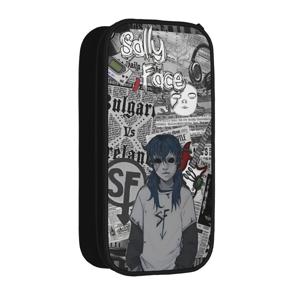 Sally Face Sal Fisher SF Pencil Case Classic Game Gothic Pen Box Bag Student Large Storage School Zipper Pencilcases Stationery
