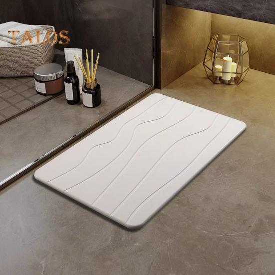Bathroom Floor Mat Quick Absorbent Quick-Drying Diatom Mud Anti-Slip Bottom Entry Rug Easy To Clean Multipurpose Bath Shower Sink Kitchen Carpet