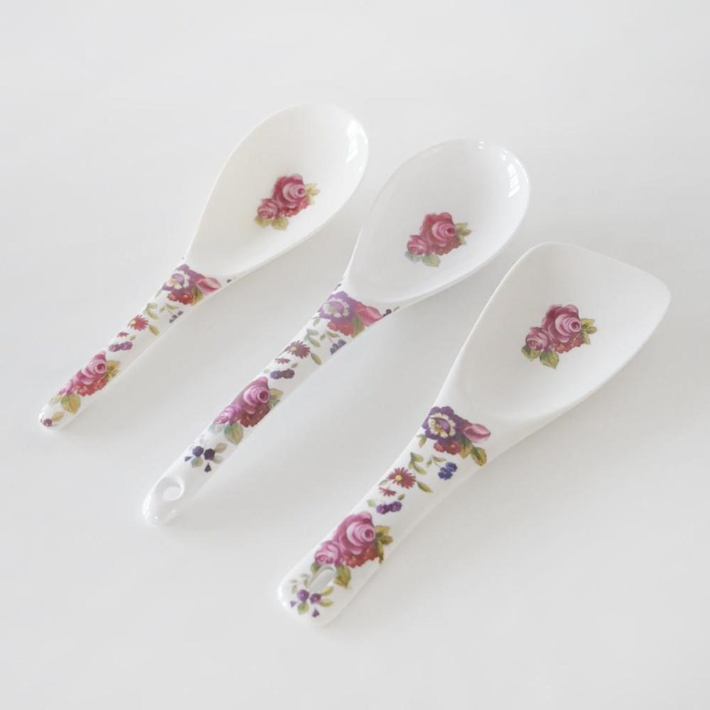Vintage Flower Melamine Cookware Triangular Spatula