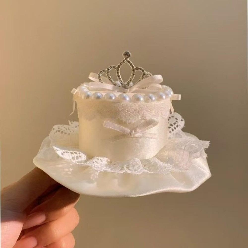 Cream Cherry Crown Hair Clip Exquisite Bow Hair Clip Birthday Top Hat Hair Clip  Hair Accessories A-Hair Clip