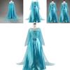 Elegant Long Sleeve Tutu Dress For Kids Girls Frozen Snow Queen Elsa Costume