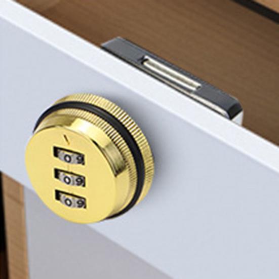 1 Set Digital Password Lock Thickened 3-digit Design Zinc Alloy Mailbox Drawer Security Number Code Lock Daily Use