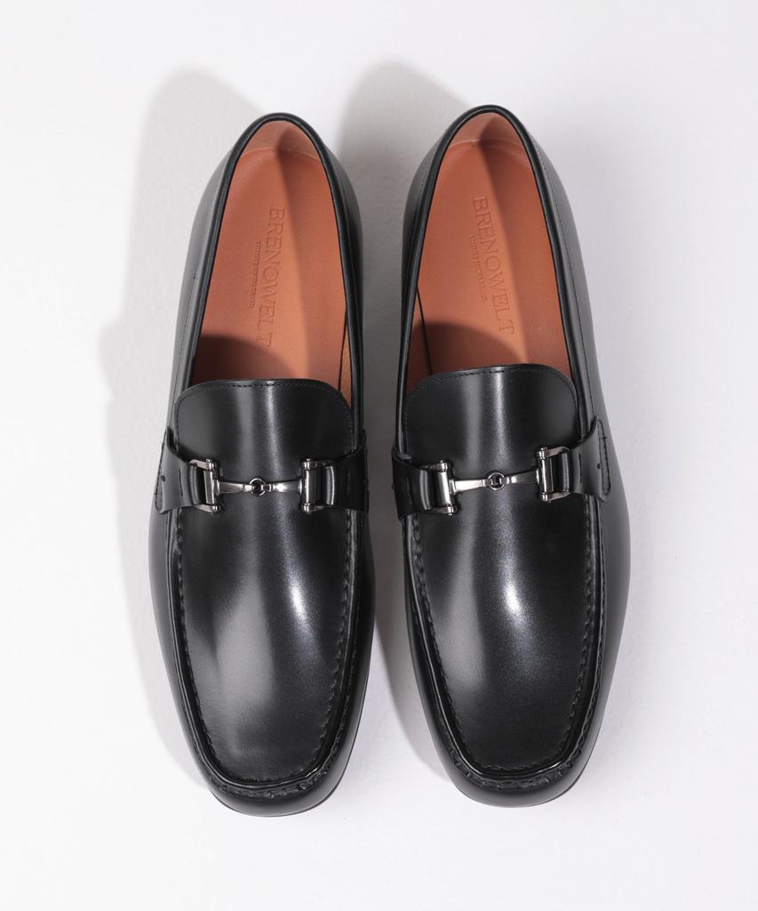 Brenowelt Driving Black Metal Loafers 1101