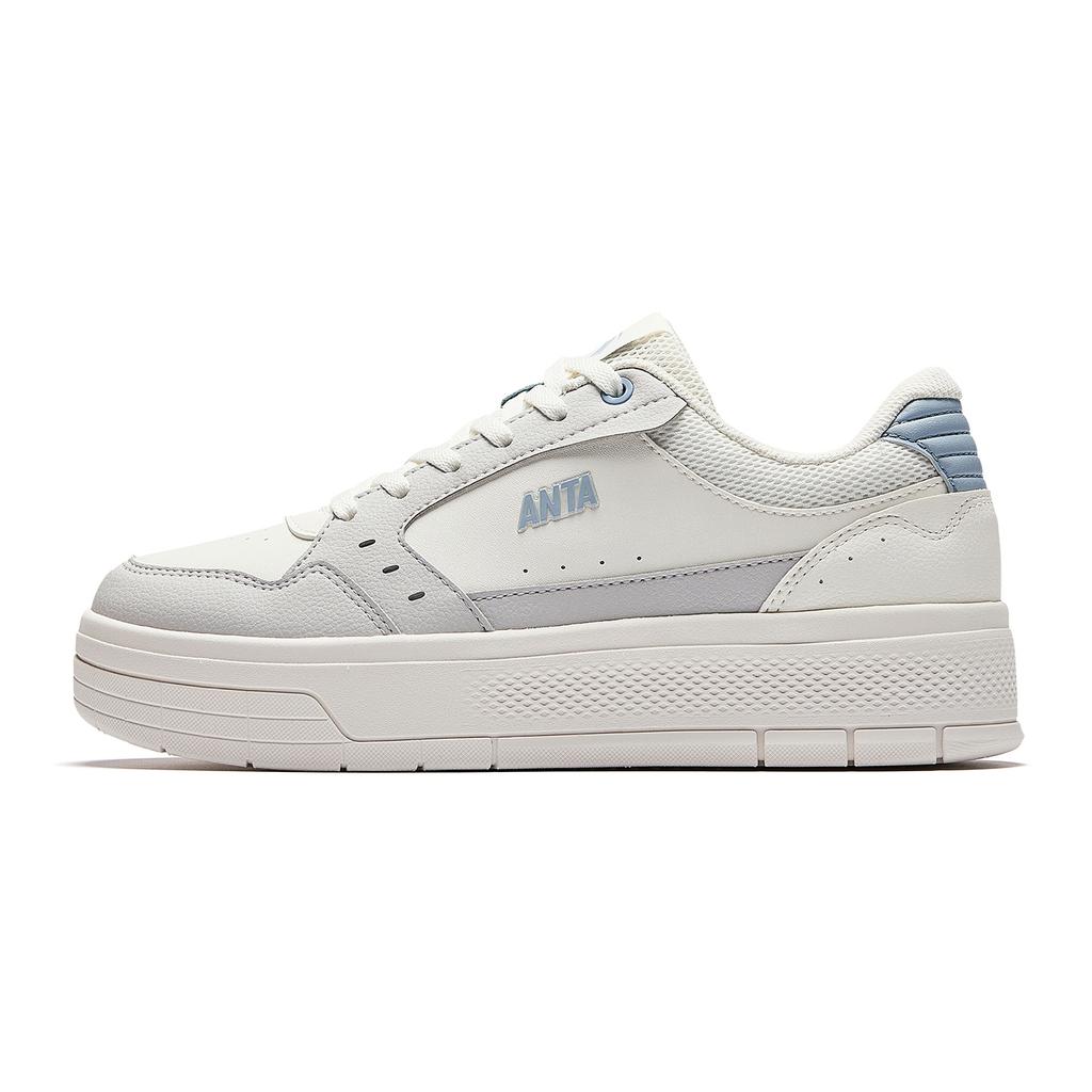 Anta Low Top Skateboard Shoes Women's White Gray Blue 922618003-4