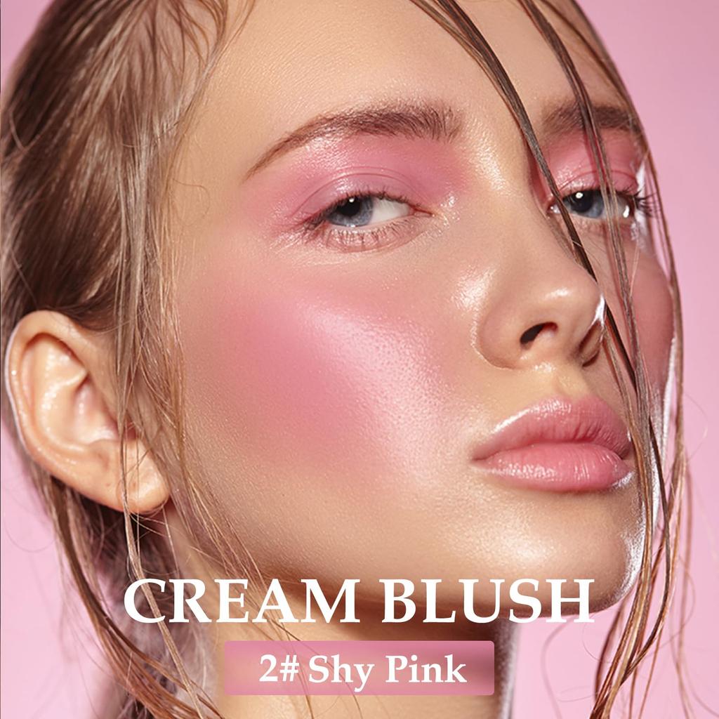 Boobeen Cheek Color Makeup Cheek Water Long Tinted Solid Moisturizer Stick for Soft Fine Bristle Cheek Blends Perfectly on Skin Multi-Purpose Stick,