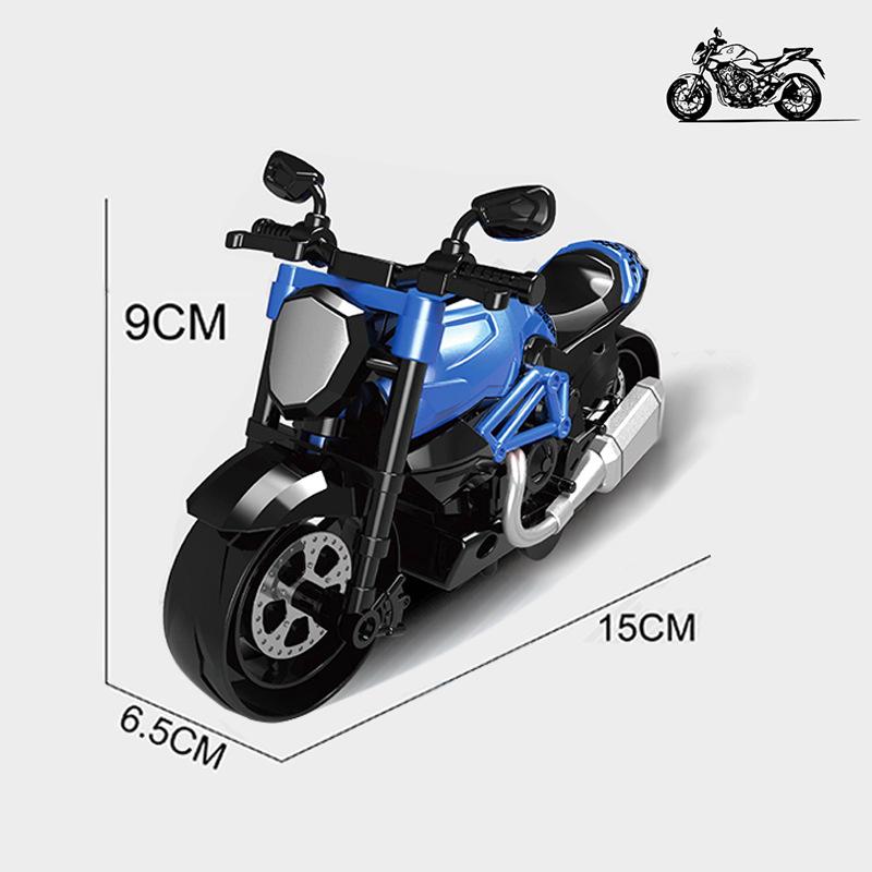 Çocuklar Ataletli Motosiklet Oyuncakları Erkekler Pedallı Vintage Geri Çekmeli Mini Motosiklet Modeli Sürtünme Güçlü Simülasyon Araba Oyuncakları Çocuklar İçin