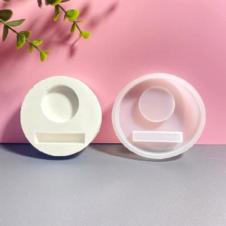 Holiday Themed Silicone Molds for Christmas Candlestick Holders 2 Packs Easy to Demold for Party Decoration Accessory