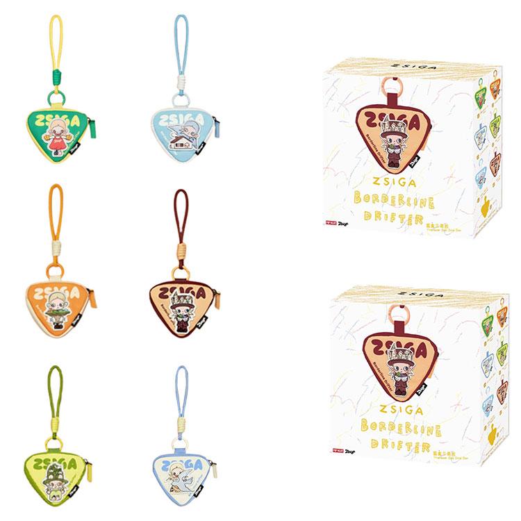 New POP MART Zsiga Borderline Drifter Series Triangular Bag Charm Sealed Case 6 Blind Box PPMT-2502-0027