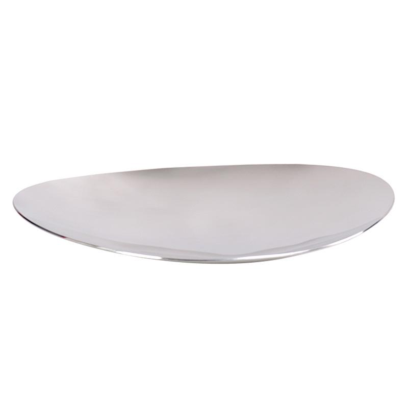 Simple Light Luxury Metal Stainless Steel Fruit Plate Fruit Basin Soft Decoration Model Room Dining Table Tray Storage Tray Ornaments