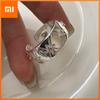 925 Sterling Silver Rings For Women Geometric Fine Jewelry Finger Adjustable Star Wide Zircon Ring For Party Birthday Gift