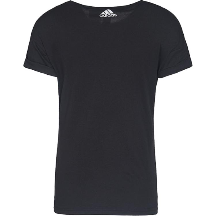 adidas Drop Shoulder Sleeve T Shirt Women's Black BQ0962