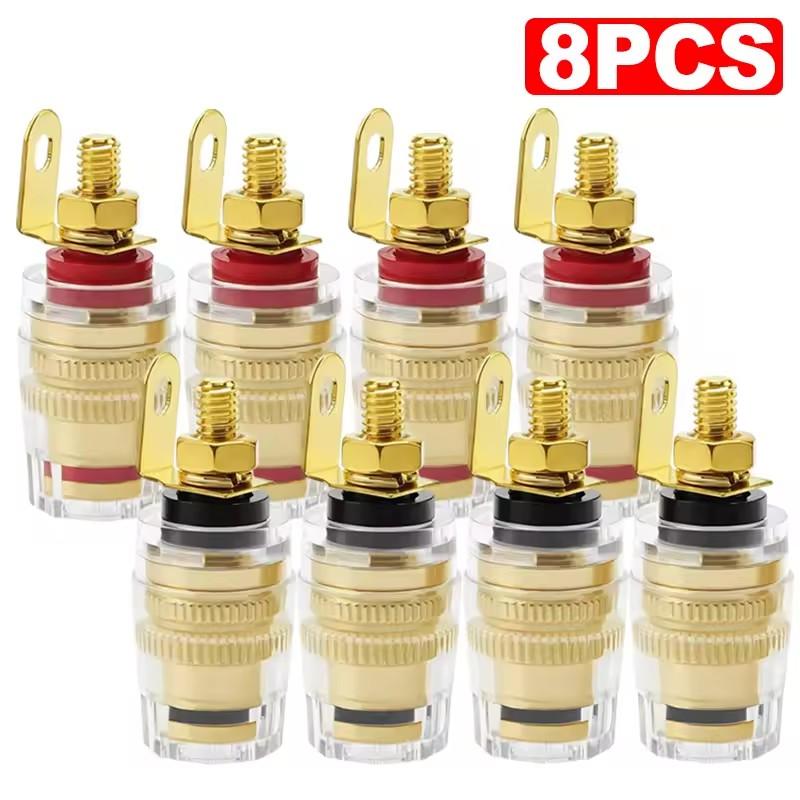 Banana Plug Connector Audio Jack Socket 4mm Binding Post For Amplifier Speaker Terminal Board Gold Plated Consumer ElectronicsGood product