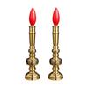 Pure Copper LED Candle Lamp for Offering: Everlasting Wealth God Incense Candlestick