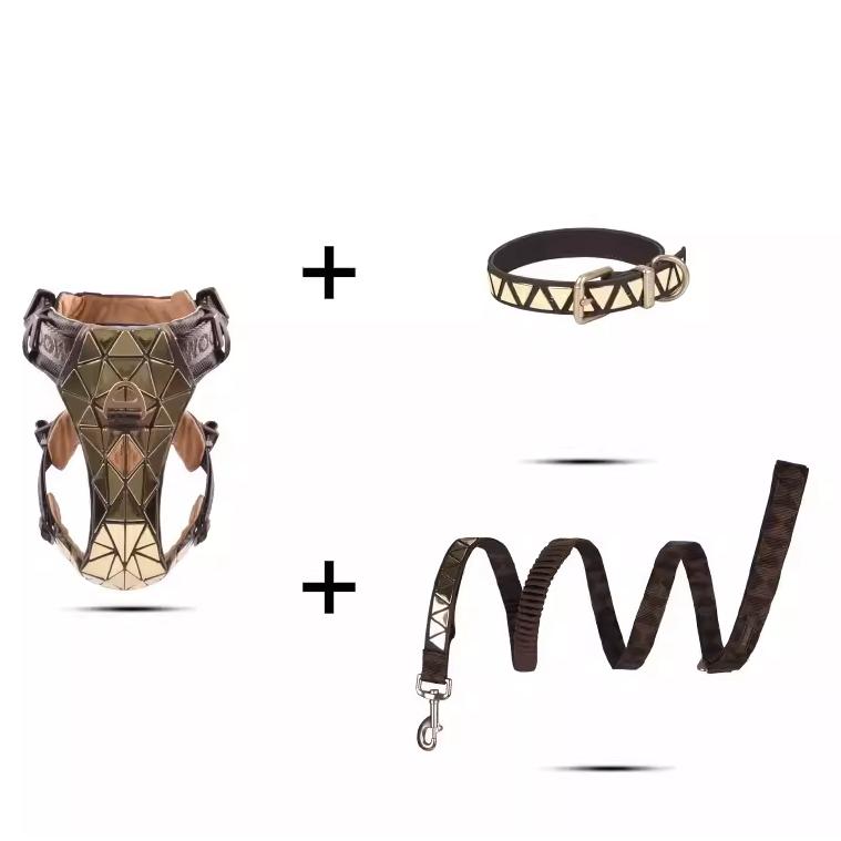 

Дизайнерская нагрудная шлейка для собак с блестками, светящаяся большая шлейка для собак, роскошный ошейник для собак, взрывозащищенная шлейка с пуншем, аксессуары для собак L