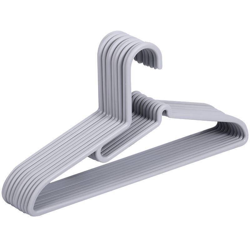 Japanese-Style Non-Slip Thickened Plastic Clothes Hanger for Dormitory, Balcony, or Wardrobe.