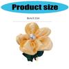 Elegantes florales Perlen-Haargummi für Frauen Bequem und stilvoll Elastisches Stoff-Blumen-Scrunchie Haarband Haarschmuck