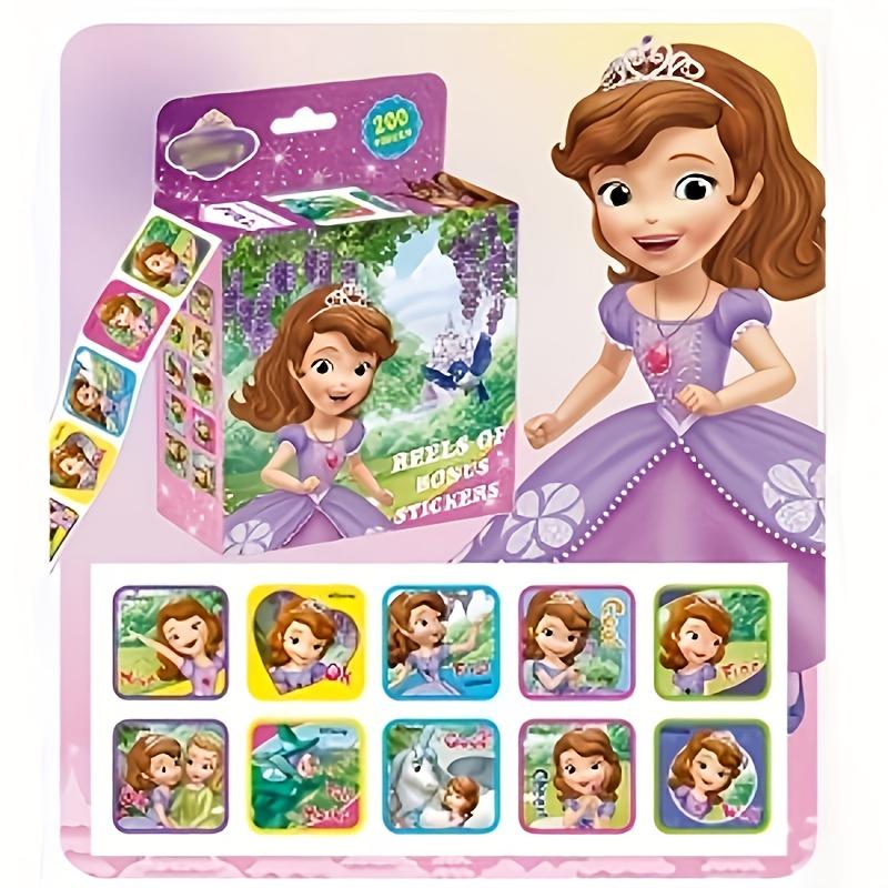 200pcs/Box Disney Frozen Princess Mickey Mouse Lightning Mcqueen Sofia The First Glitter Stickers Beautiful Cartoon Characters 200pcs