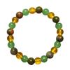 Boho Style Fashion Ornament Handmade Natural Stone Stretch Bracelet, Adjustable Elastic Healing Faux Relaxed Jewelry for Travel Crystal Spiritual
