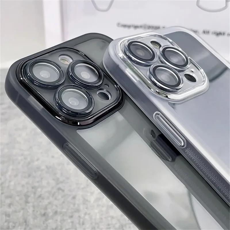 Nárazuvzdorný silikonový nárazník Průhledné pouzdro na telefon Pro iPhone 17 Pro 16 15 14 13 12 11 Pro Max Ochrana fotoaparátu Průhledný kryt