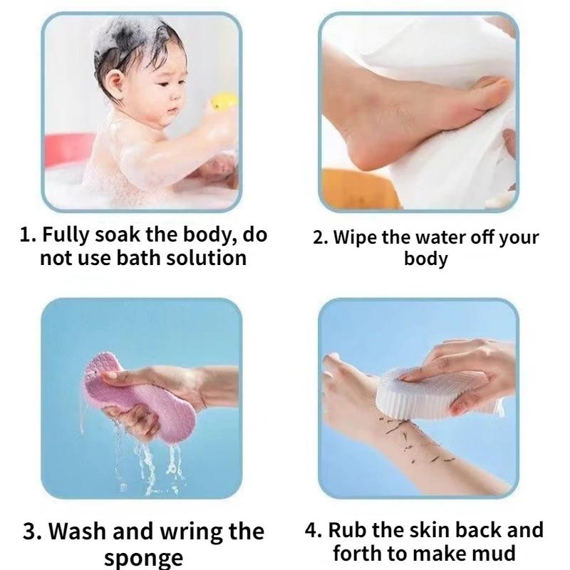 3D Three-dimensional Bath Sponge Cleaning Brush Body Scrubber Bath Exfoliating Scrub Sponge Shower Brush Painless Bath Artifact