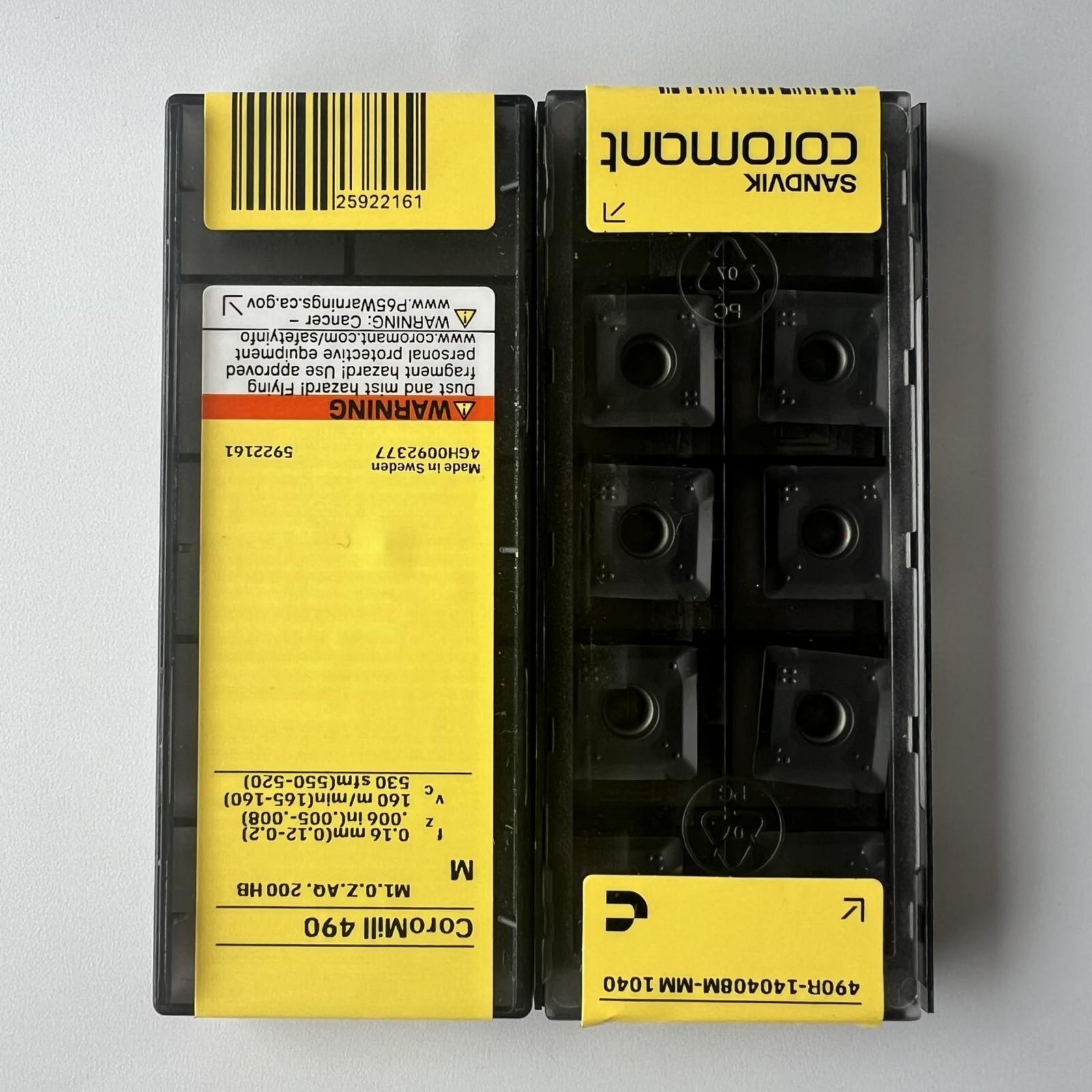 

SANDVIK / 490R-140408M-MM 1040 / Original Swedish hard alloy blade 10 Pcs