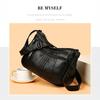 Retro Soft Leather Shoulder Bag Multi Pocket Solid Color Crossbody Bag Perfect for Business Trips Grocery Shopping