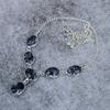Black Rutile Gemstone Handmade 925 Sterling Silver Jewelry Necklace 18" M-409