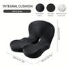 Ergonomic Office Chair Cushion with Backrest, Soft Washable Pad for Hip and Waist Relief, Supportive Seat Pillow