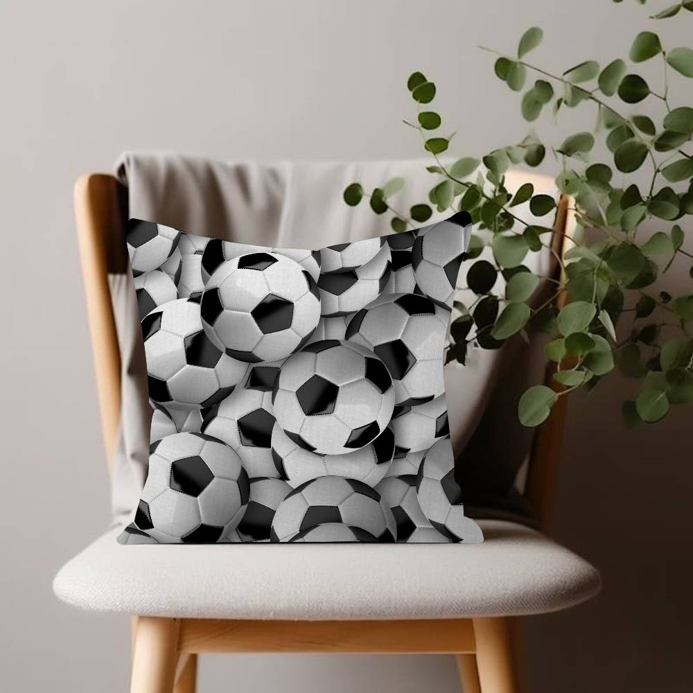 Football Print Cushion Cover Decorative Pillow Sofa Home Decor Case Pillow Cases