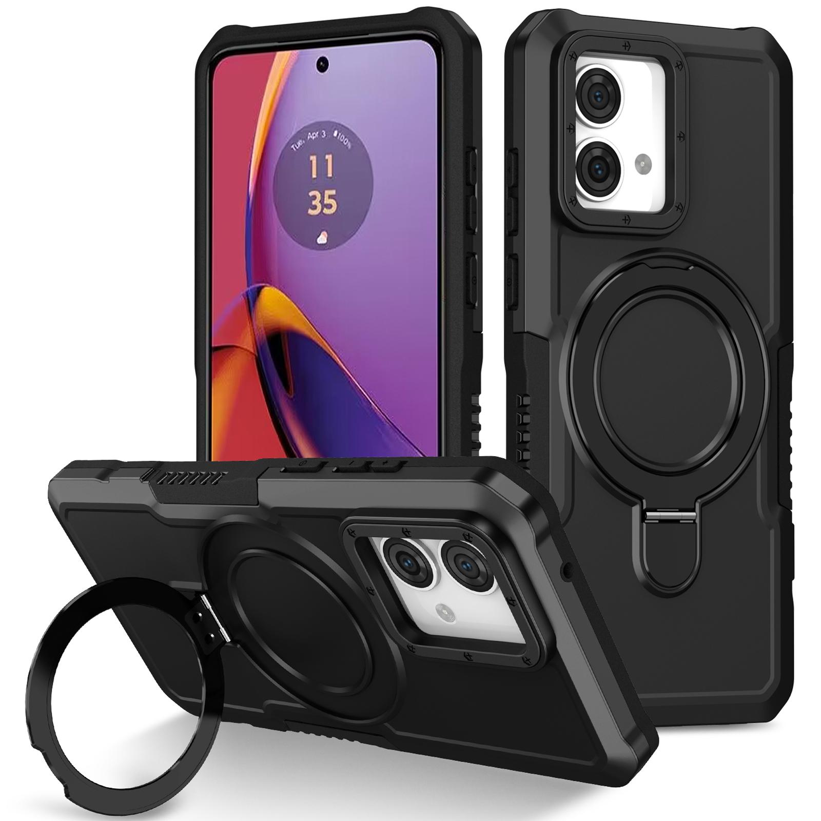 

For Motorola Moto G84 5G Case TPU+PC Dual Layer Kickstand Phone Cover A