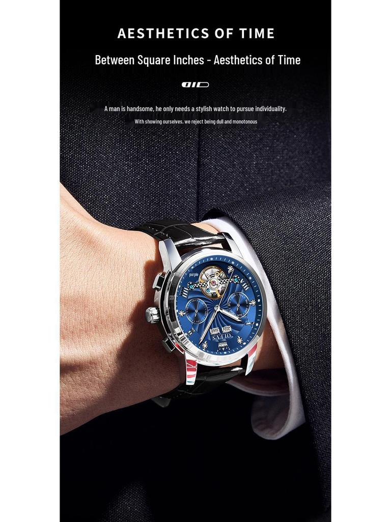 Julian Cheung Endorsed OLEVS Automatic Mechanical Skeletonized Waterproof Men's Watches