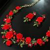Flower Necklace Earrings Set Banquets Palace for Women Jewelry Accessory Valentine Gifts