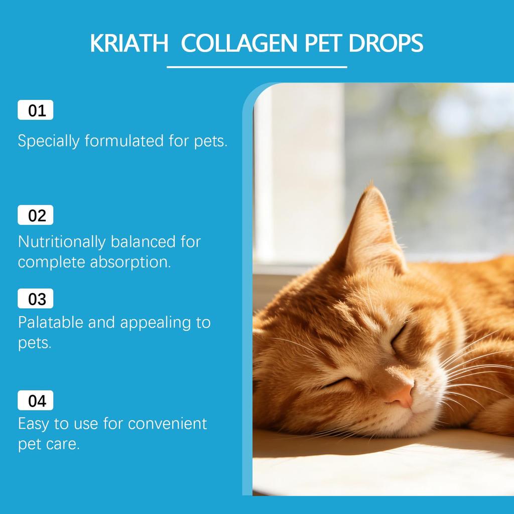 Kriath Pet Collagen Drops: Daily Care Supplement for Pets