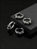 Vintage Totem Vine Pattern Hoop Earrings for Men, Hypoallergenic Metal Huggies Earrings, Rock Punk Piercing Jewelry Gift