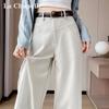 La Chapelle Women's Premium Wide-Leg Straight Casual Pants