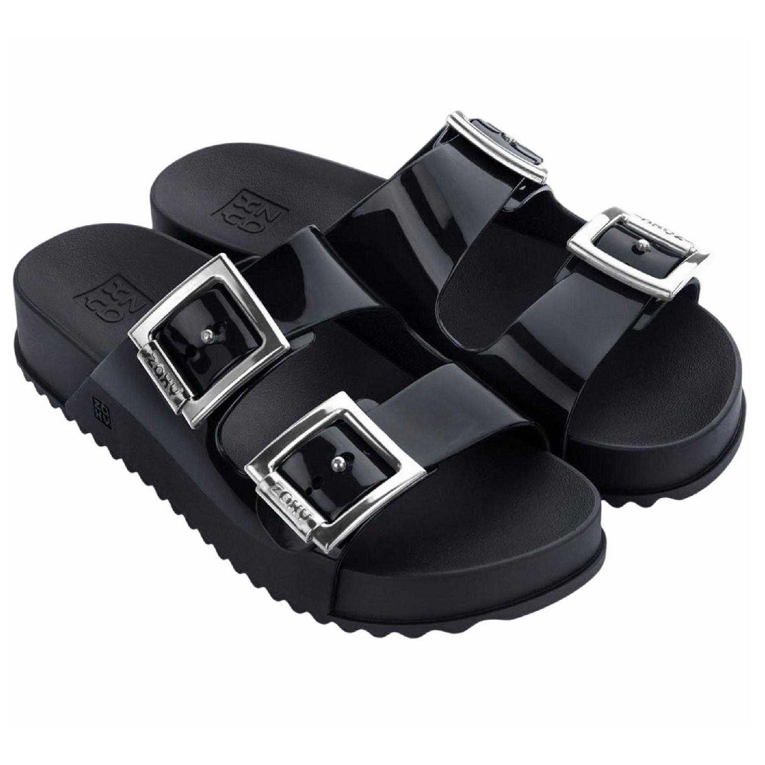 Zaxy Damen/Mädchen zum Hineinschlüpfen Flache Sandalen 8 UK schwarz