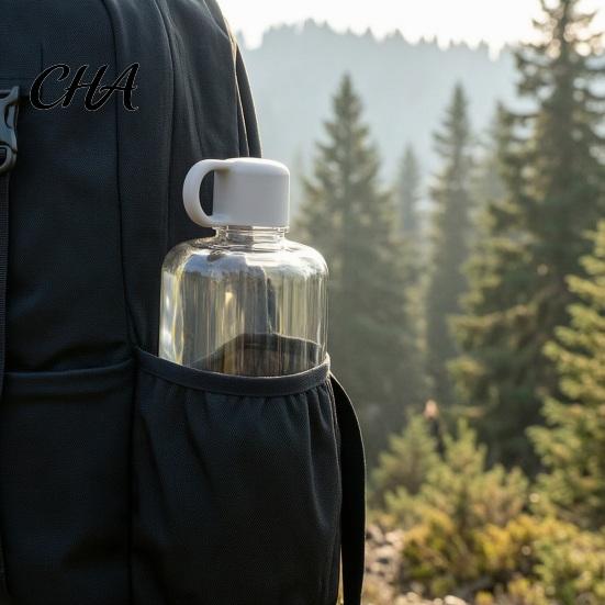 Gym Workout Water Bottle Portable Tritan Flat Bottle, Lightweight Slim Design, Large Hydration Container Capacity Leakproof Kettle, for Outdoor Hiking